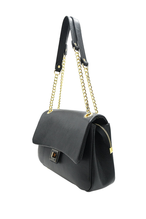 Borsa a Spalla in Pelle con Catena e Patta – Eleganza Classica VALENTINO Creations V963