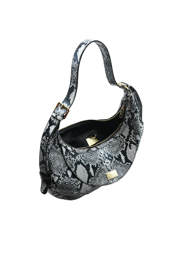 Borsa grande a mezzaluna in stampa pitone VALENTINO Creations V965