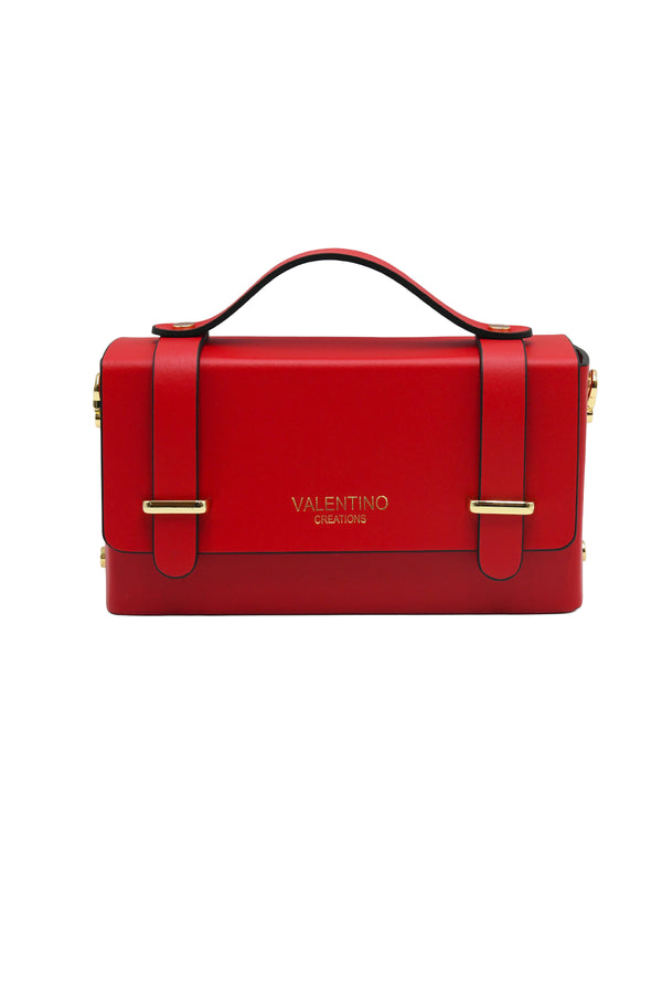 Borsa in vera pelle con inserti in acciaio inox VALENTINO Creations misura grande V853G