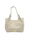 Borsa a spalla stile shopper in vera pelle con pochette V976