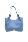 Borsa a spalla stile shopper in vera pelle con pochette V976