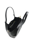 Borsa a spalla stile shopper in vera pelle con pochette V976
