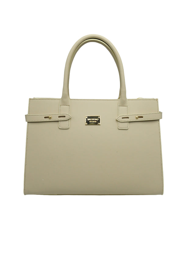 Borsa a cartella in vera pelle liscia Valentino Creations V975