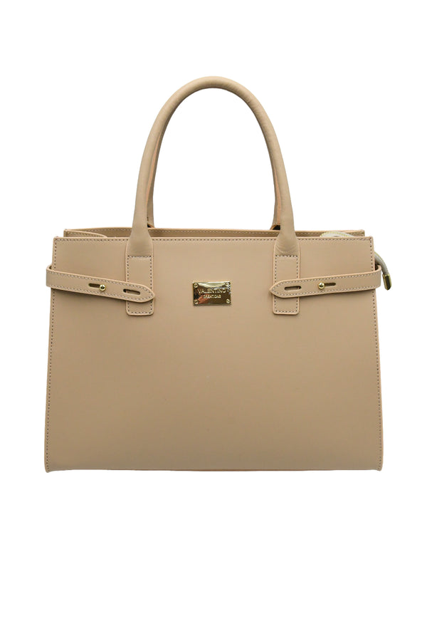 Borsa a cartella in vera pelle liscia Valentino Creations V975