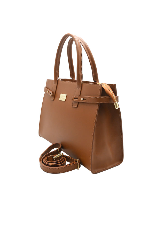 Borsa a cartella in vera pelle liscia Valentino Creations V975