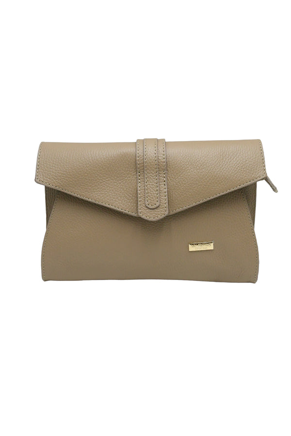 Borsa a postino in vera pelle a tracolla V822