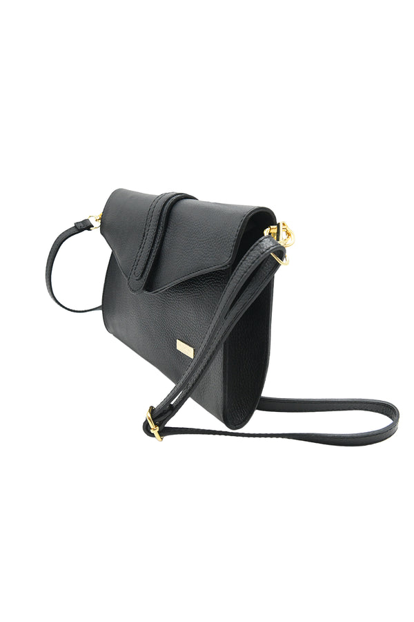 Borsa a postino in vera pelle a tracolla V822