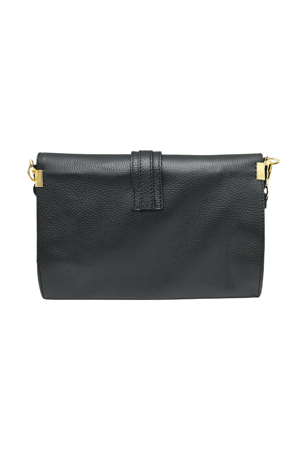 Borsa a postino in vera pelle a tracolla V822