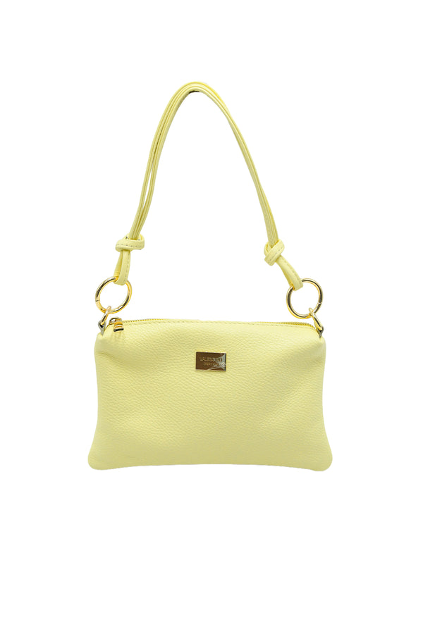 Pochette in vera pelle martellata con manico a spalla V981