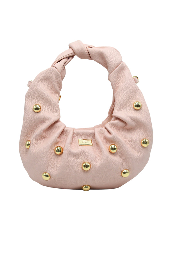 Borsetta a mano e a spalla in vera pelle martellata Valentino Creations V980