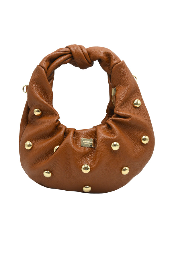 Borsetta a mano e a spalla in vera pelle martellata Valentino Creations V980