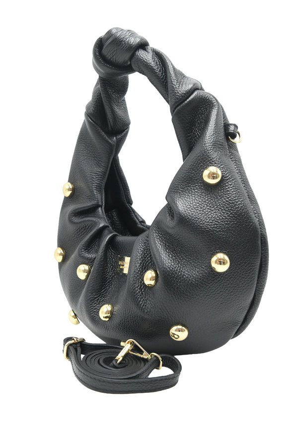 Borsetta a mano e a spalla in vera pelle martellata Valentino Creations V980