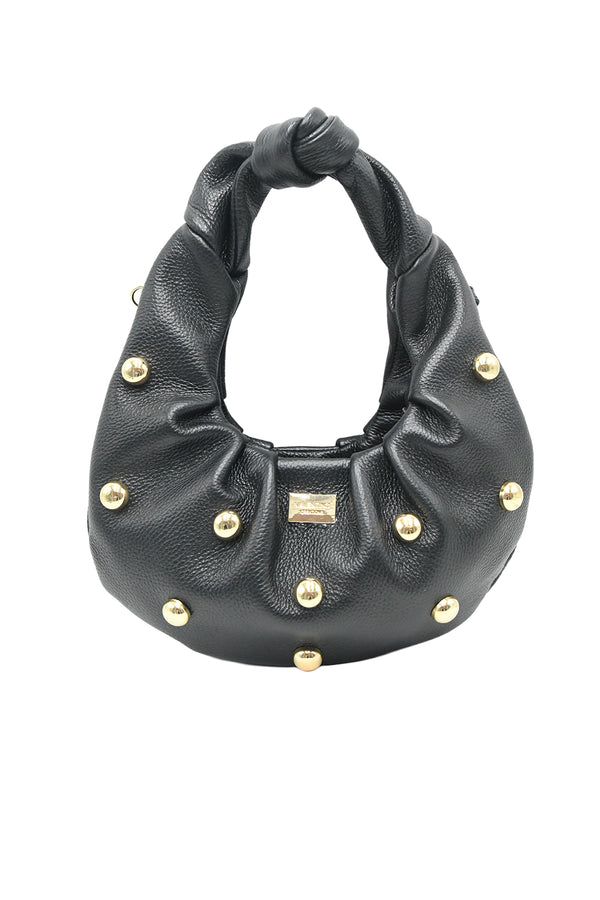 Borsetta a mano e a spalla in vera pelle martellata Valentino Creations V980