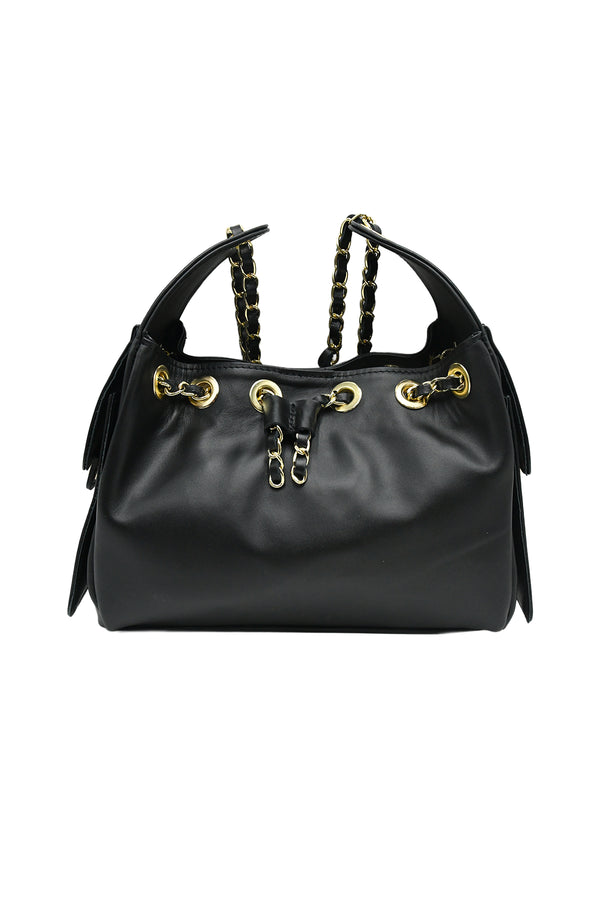Borsa a spalla in vera pelle liscia Valentino Creations V986