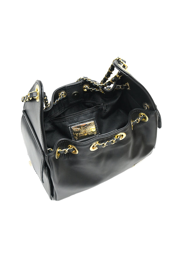 Borsa a spalla in vera pelle liscia Valentino Creations V986