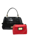 Borsa a bauletto in vera pelle stampa coccodrillo Valentino Creations V985COC