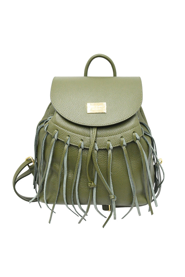 Zaino in vera pelle martellata con frange Valentino Creations V989