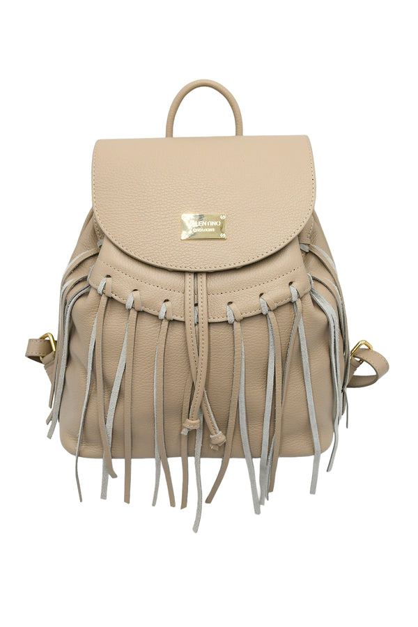 Zaino in vera pelle martellata con frange Valentino Creations V989