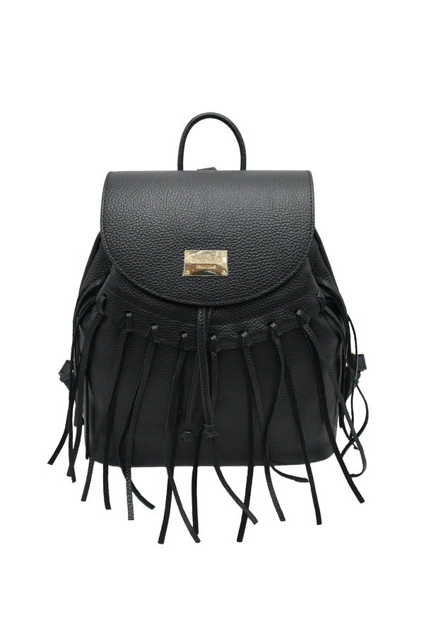Zaino in vera pelle martellata con frange Valentino Creations V989