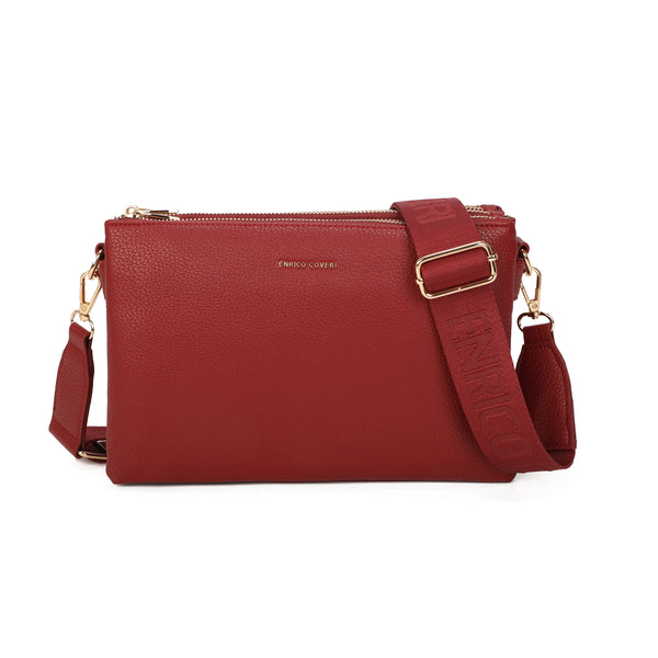 Multi pochette midi Enrico Coveri in ecopelle con tracolla logata EC2243