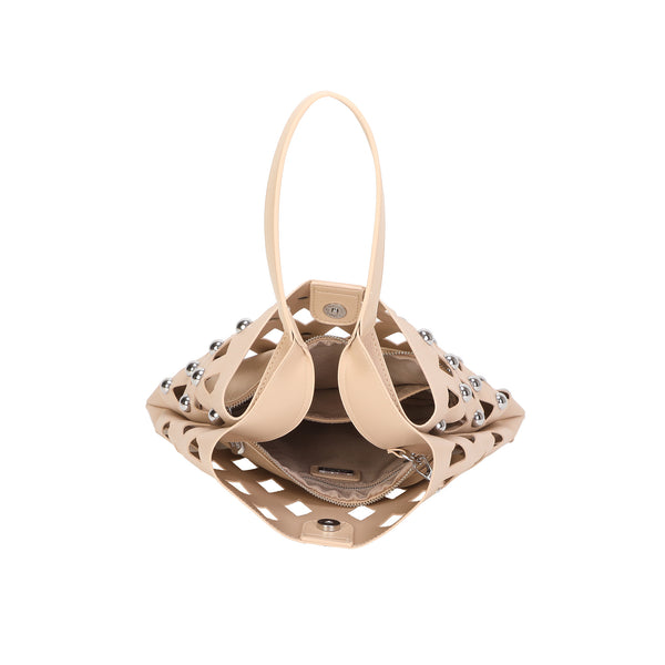 Borsa shopper in ecopelle traforata con pochette interna Valentino Creations VC2024