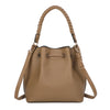 Borsa stile secchiello a coulisse con manico intrecciato Enrico Coveri EC5086