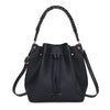 Borsa stile secchiello a coulisse con manico intrecciato Enrico Coveri EC5086