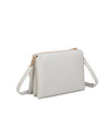 Borsetta pochette in ecopelle con catena a tracolla e fiore ECG609