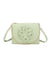 Borsetta pochette in ecopelle con catena a tracolla e fiore ECG609