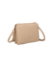 Borsetta pochette in ecopelle con catena a tracolla e fiore ECG609