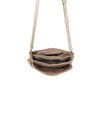 Borsetta pochette in ecopelle con catena a tracolla e fiore ECG609