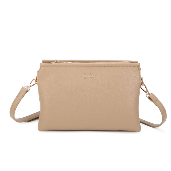 Pochette a tracolla in ecopelle multicomparto Mariella Burani MB025