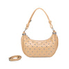 Borsa ecopelle a spalla con borchie e tracolla a filo MB020