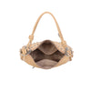 Borsa ecopelle a spalla con borchie e tracolla a filo MB020
