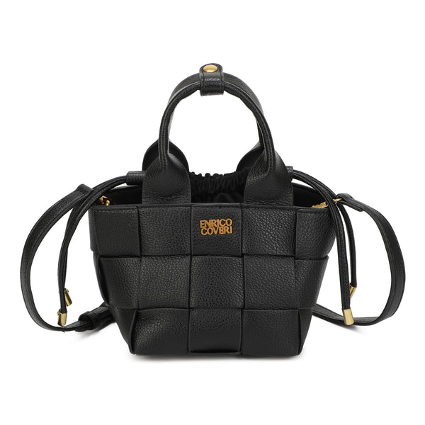Borsetta in ecopelle a intreccio quadrato Enrico Coveri EC2247