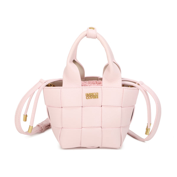 Borsetta in ecopelle a intreccio quadrato Enrico Coveri EC2247