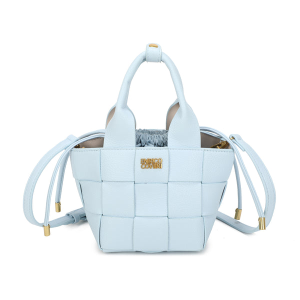 Borsetta in ecopelle a intreccio quadrato Enrico Coveri EC2247