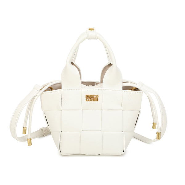 Borsetta in ecopelle a intreccio quadrato Enrico Coveri EC2247