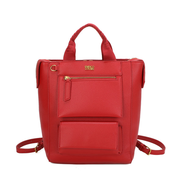 Zaino a doppia tasca Enrico Coveri in ecopelle EC2252