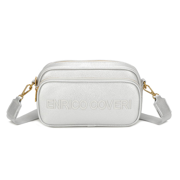 Borsetta a tracolla in ecopelle multicerniera Enrico Coveri EC2245