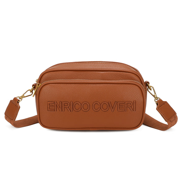 Borsetta a tracolla in ecopelle multicerniera Enrico Coveri EC2245