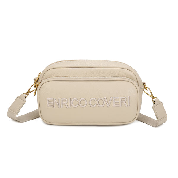 Borsetta a tracolla in ecopelle multicerniera Enrico Coveri EC2245