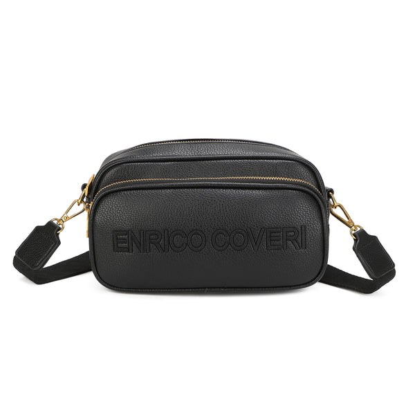 Borsetta a tracolla in ecopelle multicerniera Enrico Coveri EC2245