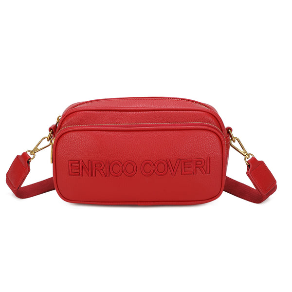 Borsetta a tracolla in ecopelle multicerniera Enrico Coveri EC2245