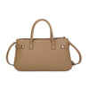 Borsa bauletto in ecopelle martellata con cinturino decorativo e anelli MB038
