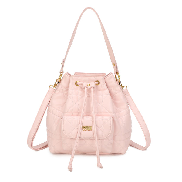 Borsa a sacco ENRICO COVERI in ecopelle trapuntata con chiusura a coulisse ECC7046