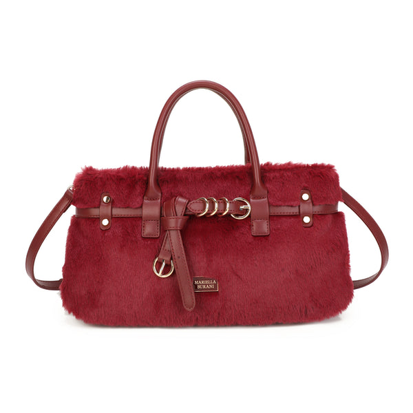 Bauletto in ecopelliccia Mariella Burani con cinturino decorativo MB049