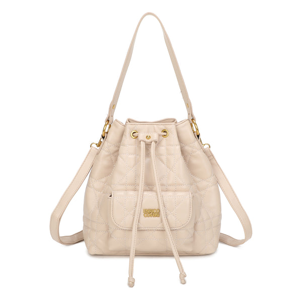 Borsa a sacco ENRICO COVERI in ecopelle trapuntata con chiusura a coulisse ECC7046