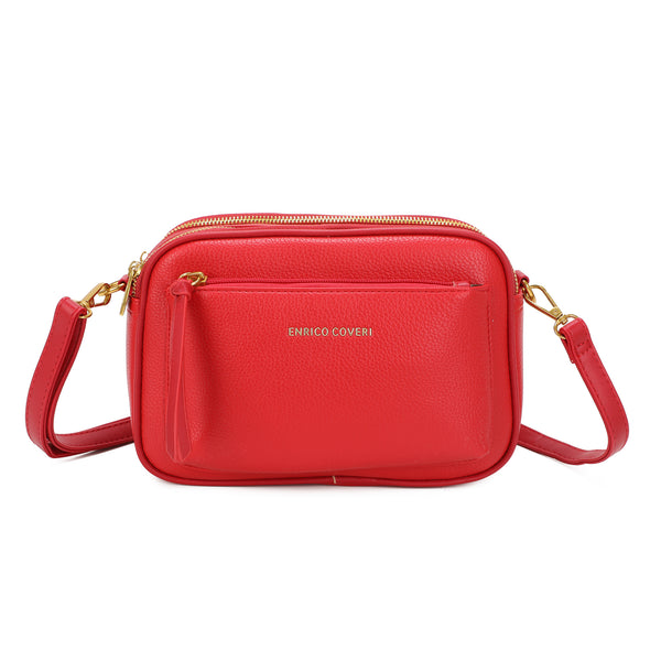 Borsa ecopelle camera bag a scomparti Enrico Coveri EC7056