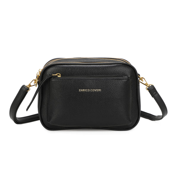 Borsa ecopelle camera bag a scomparti Enrico Coveri EC7056